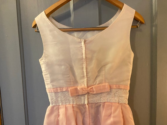 Vintage Pink And White Sleeveless Dress Vintage B… - image 8