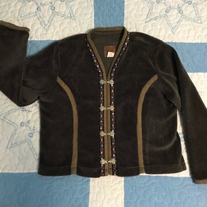 Vintage Wooly Bully Sweater Women’s Vintage Sweater Cardigan Size Medium Made in USA Vintage Hippy Sweater Colorado Earth Woman Clothing