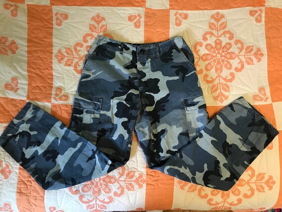 Vintage Blue Camo Pants Vintage Army 