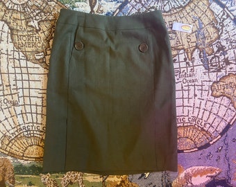 Green Wool Skirt Talbots Petites Size 4 Skirt Vintage Skirt Women’s Size 4 Petite Knee Length Wool Skirt Vintage Green Knee Length Skirt