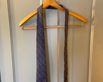 Vintage Neck Tie Blue Multicolor Neck Tie Woven Pattern Neck Tie Men’s Vintage Dress Shirt Tie 50s 60s 70s 80s Men’s Vintage Polyester Silk