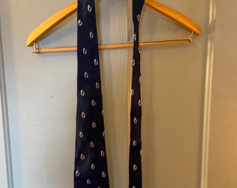 Mitzi Cravat Italian Made Vintage Neck Tie Navy Blue Paisley White Pattern Neck Tie Vintage Dress Shirt Tie 50s 60s 70s 80s Men’s Vintage