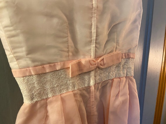 Vintage Pink And White Sleeveless Dress Vintage B… - image 3