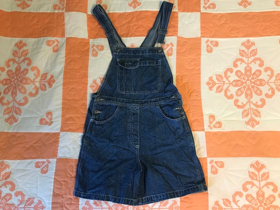 Vintage Bib Overall Shorts Denim Overall Shorts Vi
