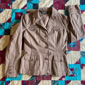 Women’s Eddie Bauer Jacket Women’s Brown Button Up Jacket Size 4 Vintage Spring Jacket Size 4 Women’s Cotton Jacket Brown Jacket Size 4