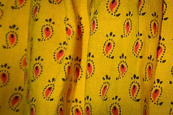 Yellow Gypsy Skirt, Vintage Handmade Skirt, Hippy… - image 8