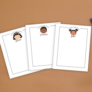 Bloc de notas personalizado para niños - Caras y nombres personalizados - Regalo perfecto, relleno de medias - ¡Papelería bonita y práctica!