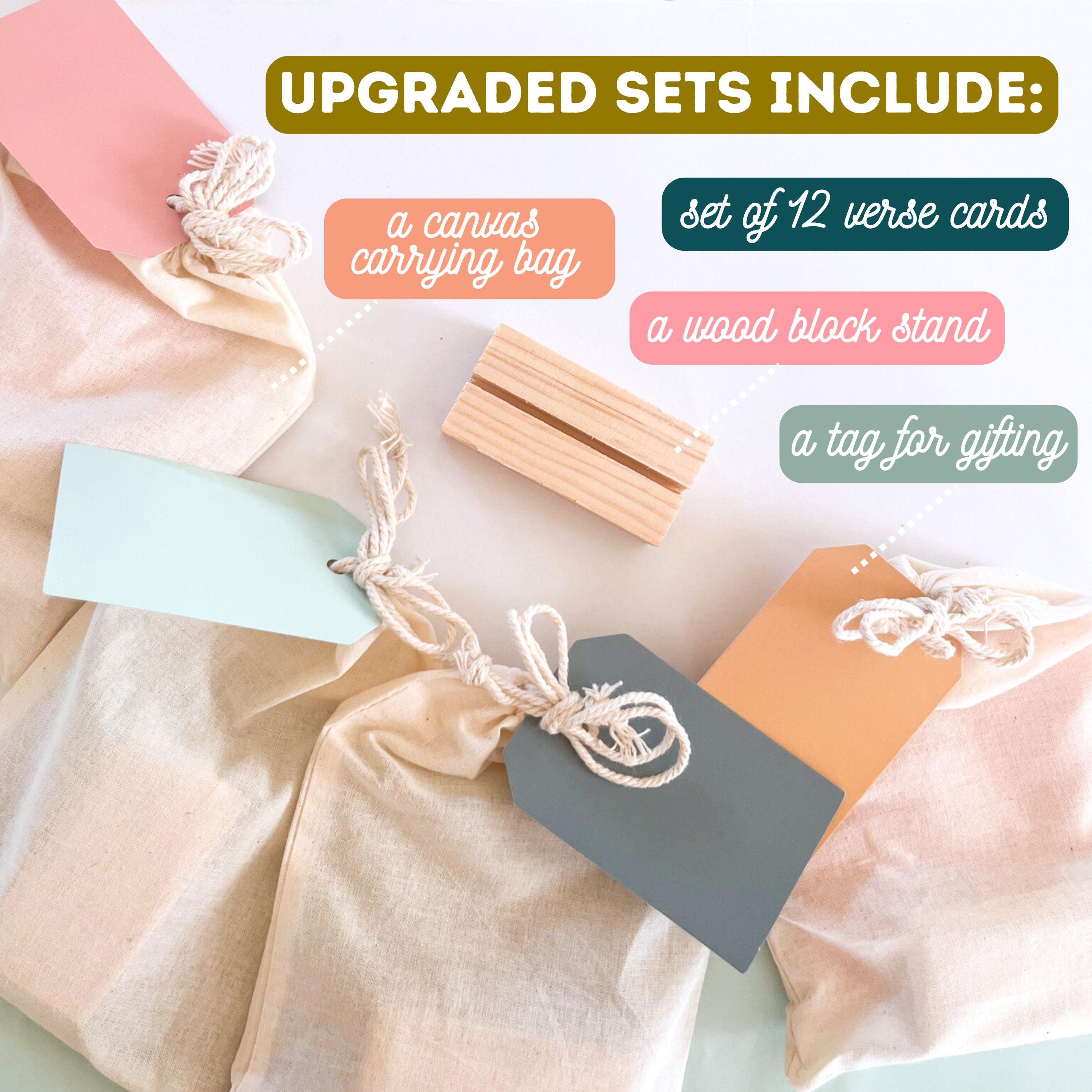 Kids Scripture Affirmation Cards With Wooden Stand: Bible Verse Cards ...