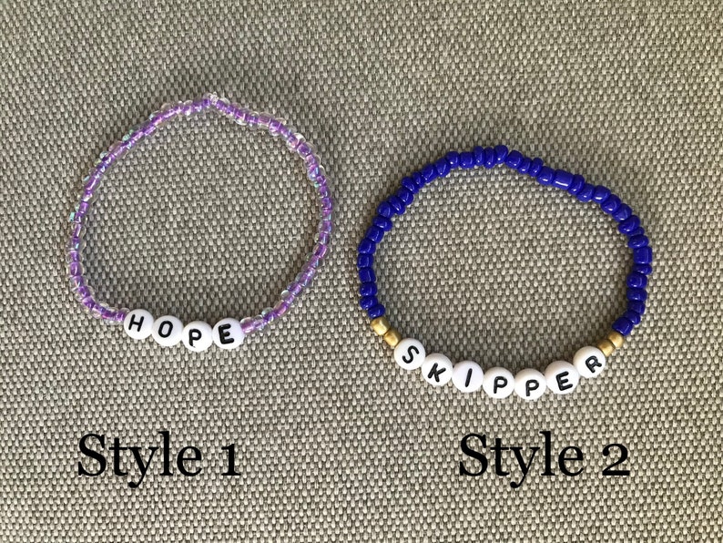 Personalized Name Bracelet Seed Bead Stackable Bracelets Etsy