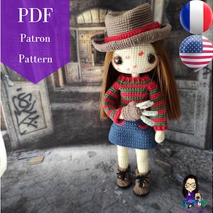 PDF pattern crochet doll - Frédérica