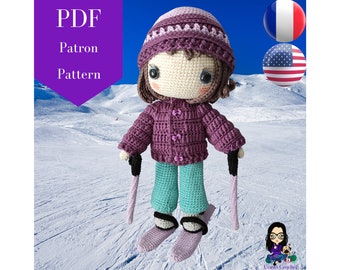 Pattern PDF crochet - Ambre at the ski