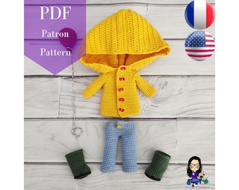 Patron PDF vêtement crochet - Tenue Ambre fête Halloween