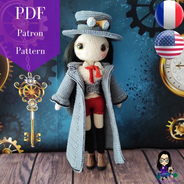 Patron PDF poupée crochet - Evangéline