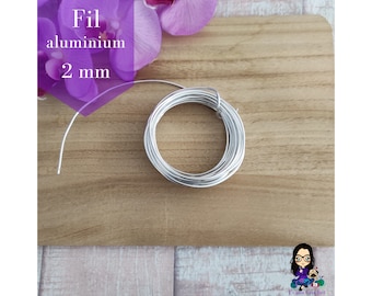 Filo di alluminio argento 2mm 5 metri