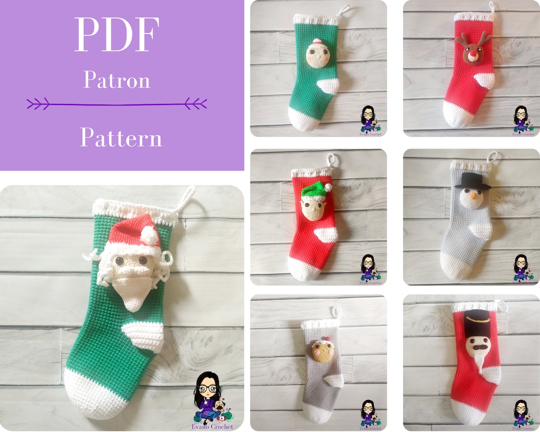 Crochet Pattern PDF - Christmas Stocking - Etsy