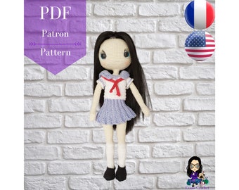 Patron poupée au crochet - Kimiko