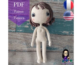 Pattern PDF crochet doll - Ambre (body only)