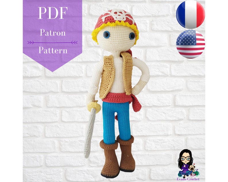 Crochet pattern PDF Tom image 1