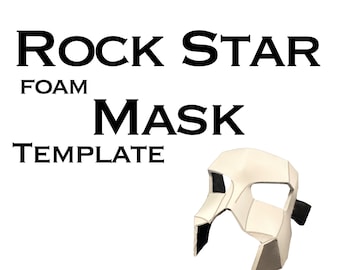 Rock Star Foam Mask - DIGITAL TEMPLATE