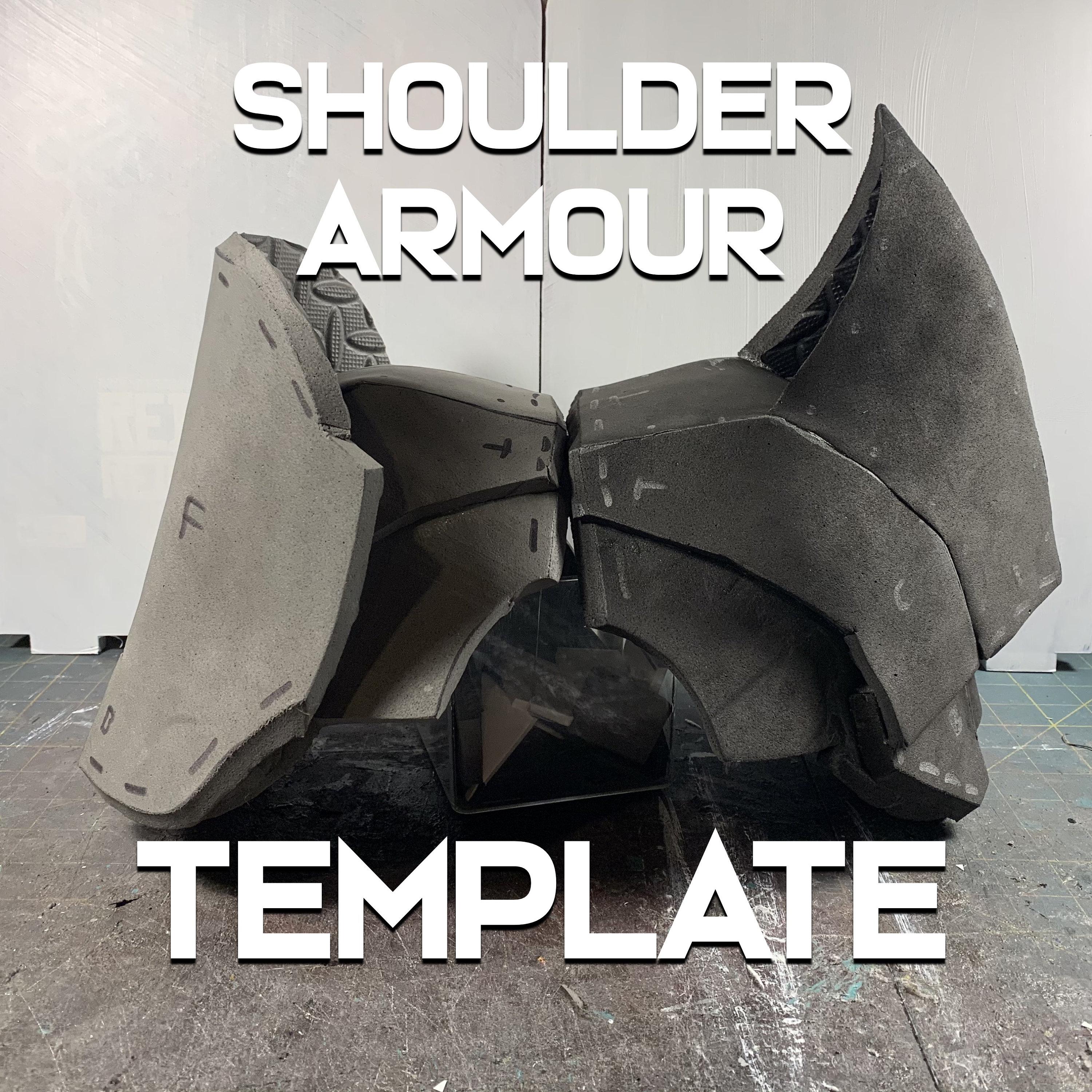 Cosplay Shoulder Armour Foam Template Etsy
