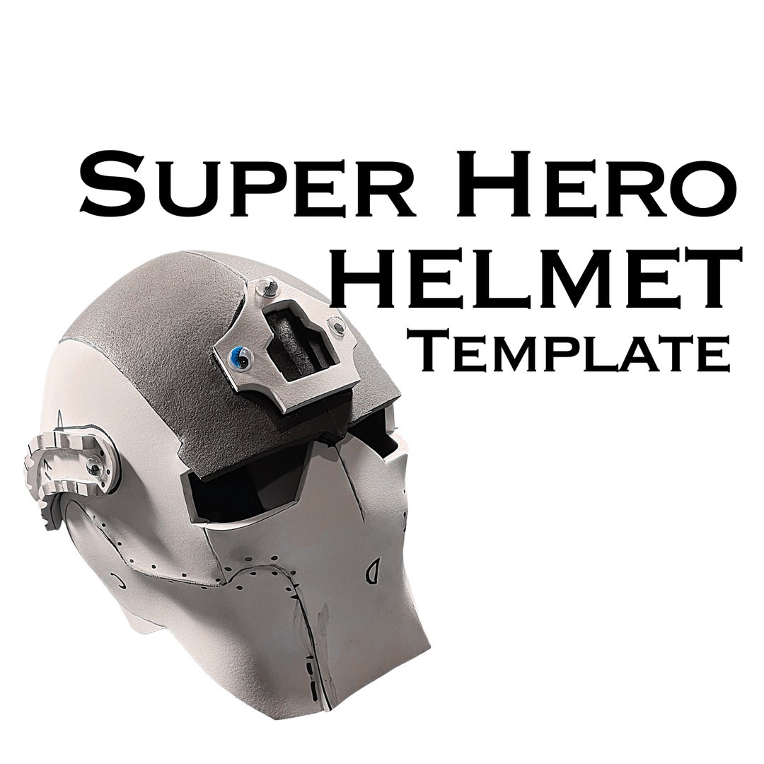 Foam Super Hero Cosplay Helmet DIGITAL TEMPLATE Etsy