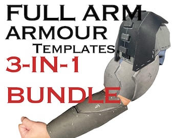 Full Arm Armour Template BUNDLE - 3 Patterns in 1 - DIGITAL TEMPLATES