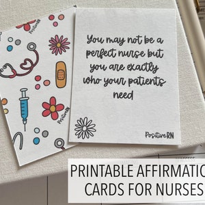 54 pensieri positivi e affermazioni stampabili per infermieri/studenti infermieri RN LVN Medical Self Care Gentilezza