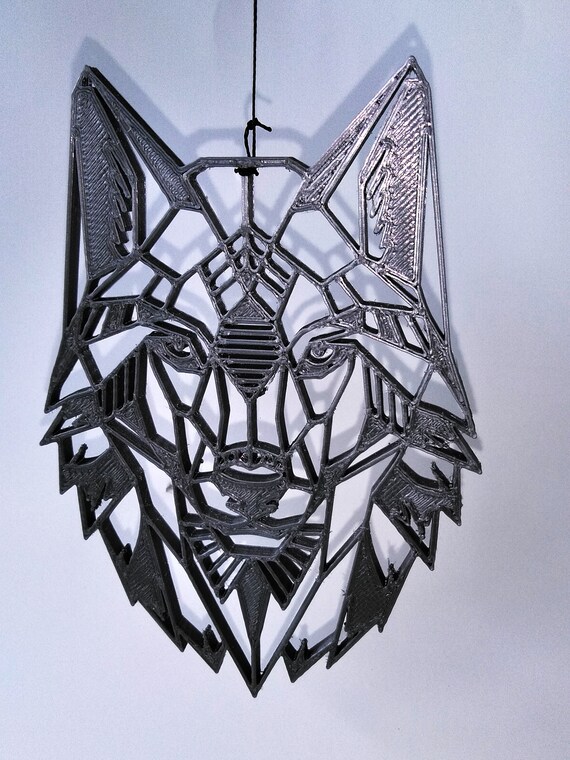3d Printed Wolf Window Or Wall Art - Wall Art 3d Print 3d Printed Wolf Window Or Wall Art - Wall Art 3d Print