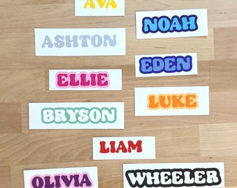 Custom Waterproof Name Sticker