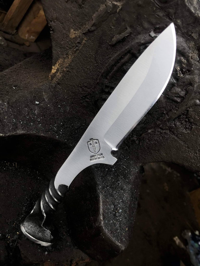 Drop Point Railroad Spike Knife image 1