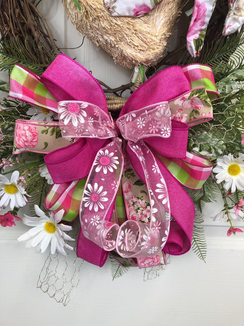 Rooster Floral Wreath Country Home Decor Shabby Country Etsy