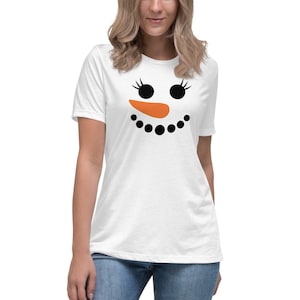 snowman shirt, Women&#39;s Relaxed T-Shirt,