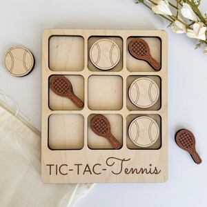 Tennis Tic-Tac-Toe Game - Tennis Court / Tennis Lover Perfect For Family Game Night, Travel Games, Outdoor Fun, and Home Decor Pieces