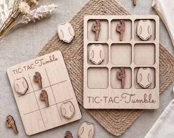 Wooden Gymnastics Tic-Tac-Toe Game – Leotard and Gymnastics Pieces