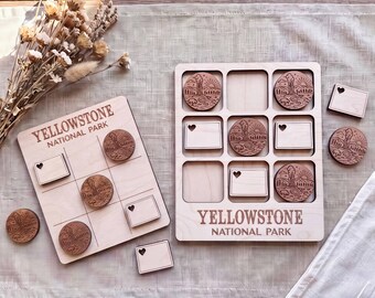 Yellowstone National Park Tic Tac Toe | Gift for Nature Lover