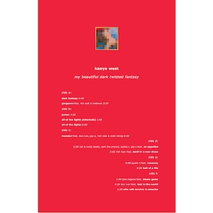 My Beautiful Dark Twisted Fantasy - Kanye West Minimalist Poster