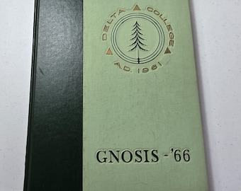 Vintage 1966 Gnosis Yearbook Delta College University Center Michigan