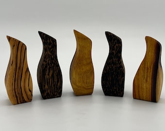 Handmade Exotic Wood Decorative Penguin, Scrap Wood Decor