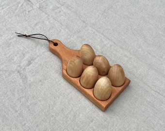 Egg Tray, Egg Holder, Handmade, Farm Fresh Eggs, Rustic, Countertop Storage, Walnut, Cherry, Maple, Egg Basket