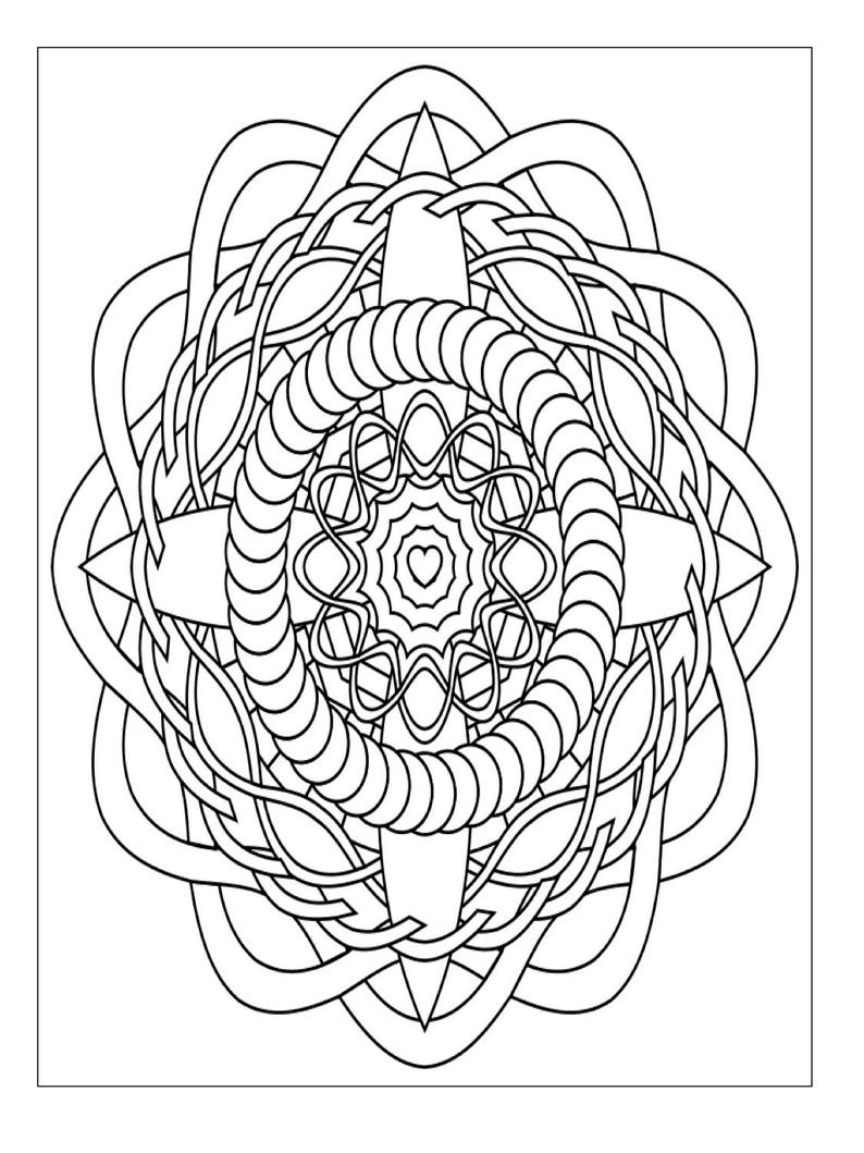 Relaxing Designs-the Mandala Coloring Book 24 Different | Etsy