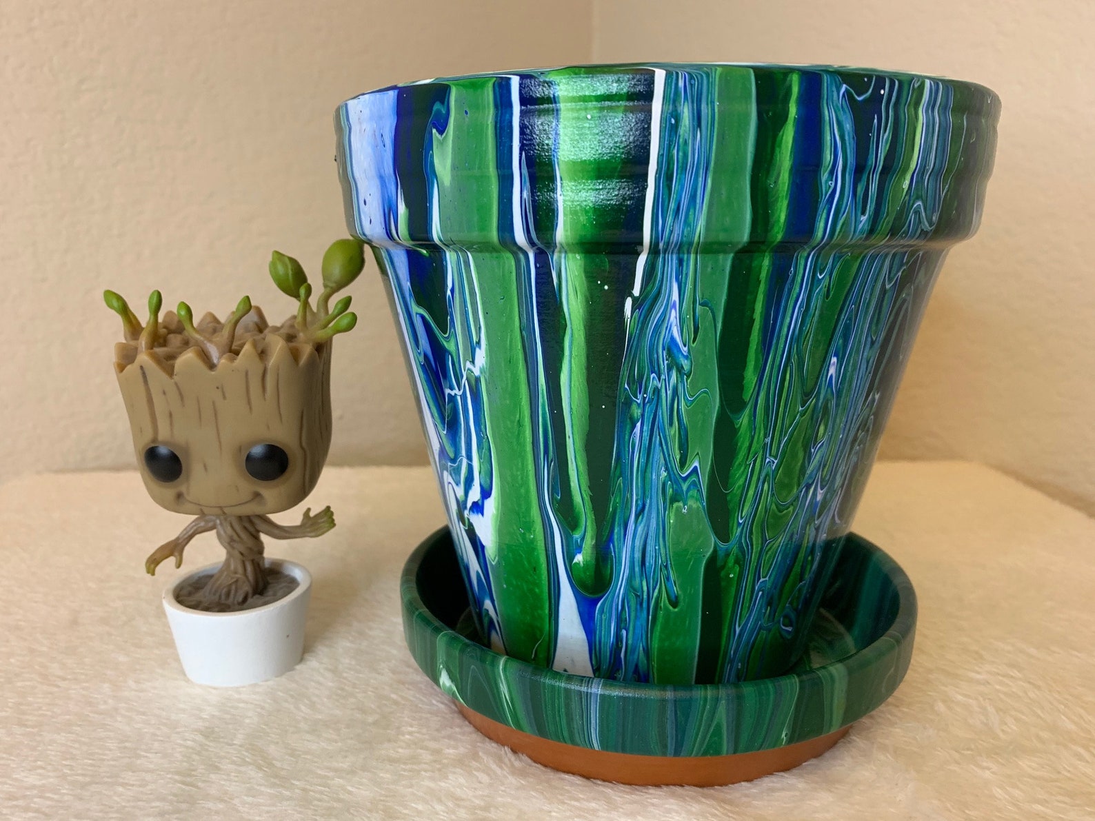 6 Flower Pot and Saucer Etsy