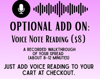 Voice Note Tarot Reading Add-On (Recorded Audio)