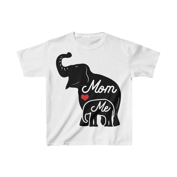 Mom&Me Elephant Kids Heavy Cotton Tee