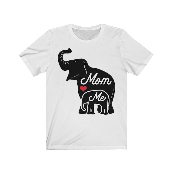 Mom&Me Elephants Unisex Jersey Short Sleeve Tee