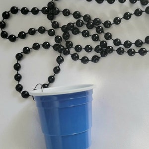 12 Customizable Shot Plastic Disposable Cups with Necklace-Necklace Solo Cup Shots