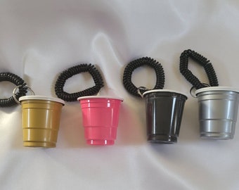 12 Customizable/Personalized Shot Glass bracelets - 12 Wristlet Disposable Solo Cup Shots