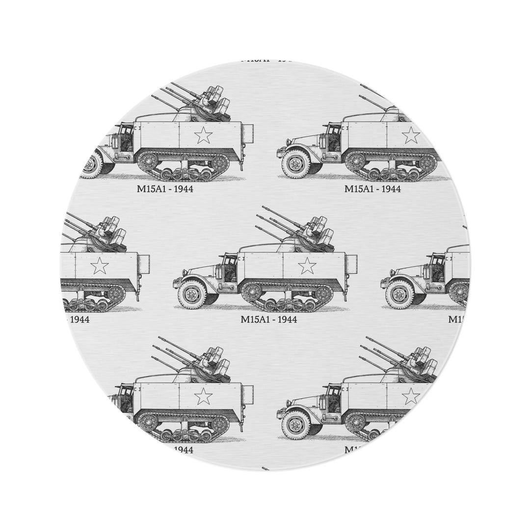 Round Rug Army WWII Halftrack Armor Round Rug | Military Vehicle Accent Rug - Etsy