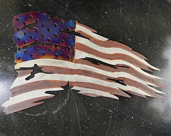 Bandera de batalla de acero sin pintura