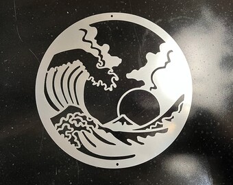 Decoración de la pared de la gran ola