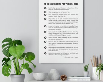 10 Commandments For the New Rage - Giclée Art Print - Vironika Wilde